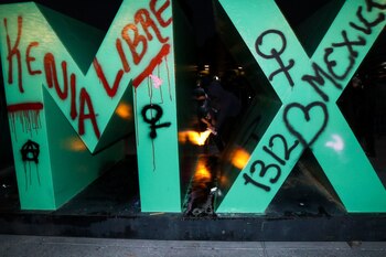 Sobre esto, una manifestante, de