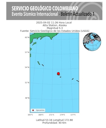 El servicio geológico colombiano también