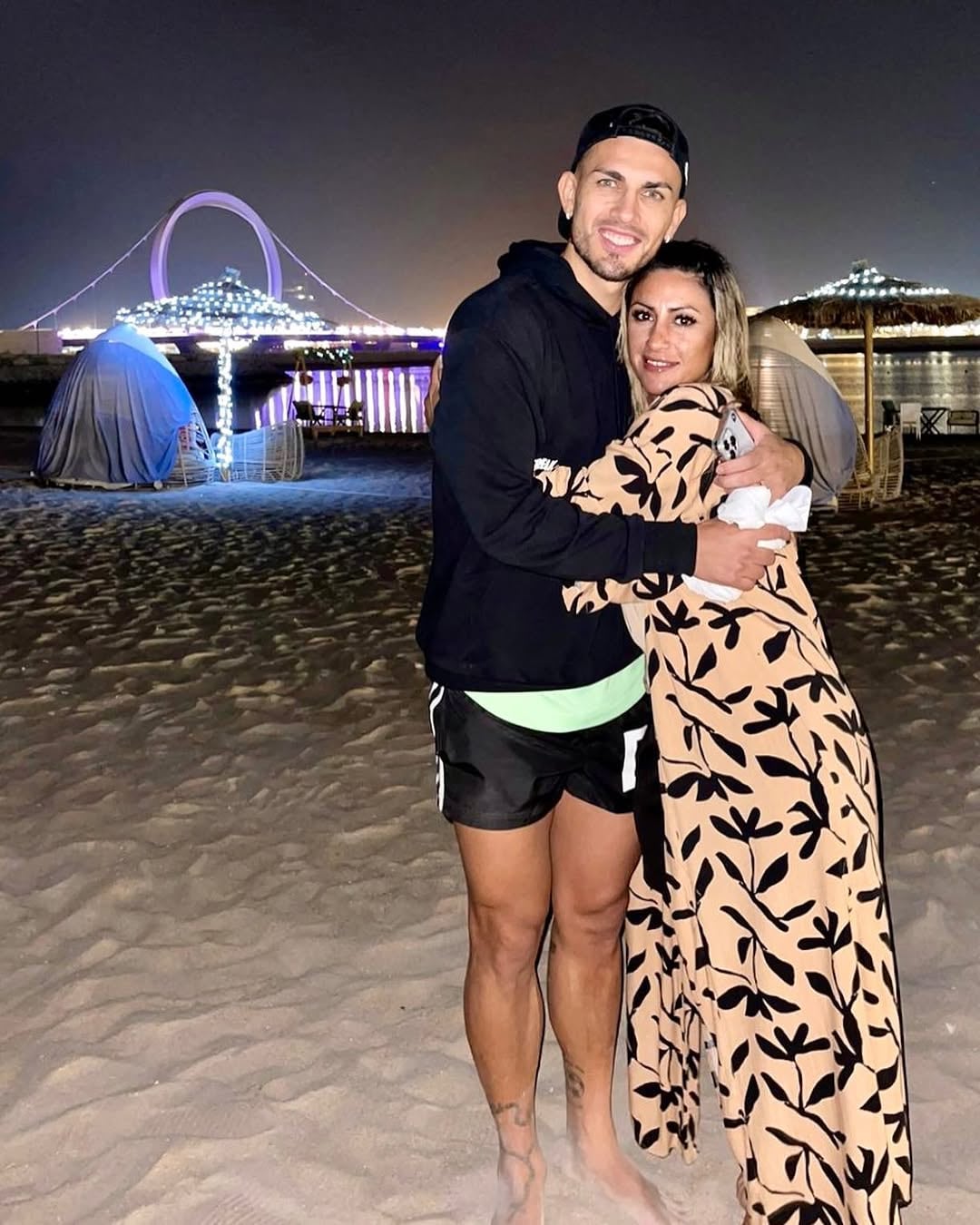 Leandro Paredes junto a su hermana, Liliana Vanesa (Instagram)