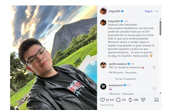 Efraín Orellana despidió a Komanche en sus redes sociales.