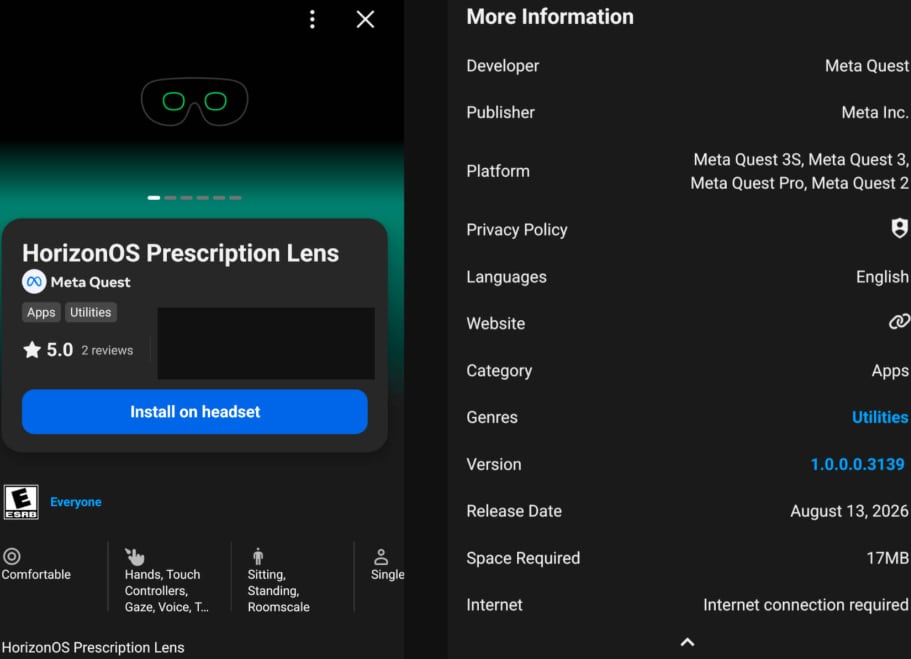 A través de un archivo de actualización de Horizon OS, Meta filtró por error sus gafas de realidad aumentada. (UploadVR)