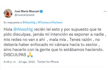 Las disculpas de José María