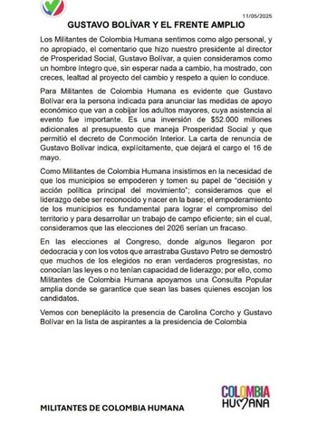 Esta fue la carta de