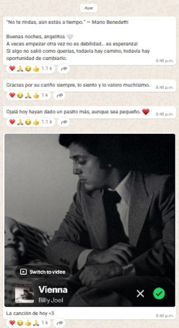 ángela también publicó su "canción