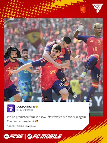 EA Sports FC predijo que España sería campeón del Mundial 2026 en Estados Unidos, Canadá y México antes del inicio del torneo.