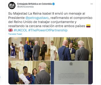 Foto: @UKinColombia, Twitter.