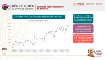 Ricardo Sheffield presentó las remesas