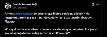Andrés Forero cuestionó a Gustavo