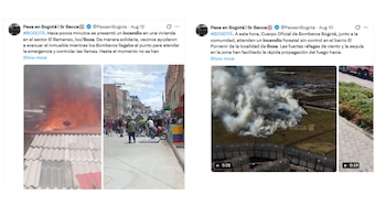 En menos de dos semanas cerca de cuatro incendios se han registrado en la localidad de Bosa - crédito @PasaenBogota/X