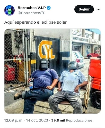 Meme sobre el eclipse solar