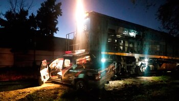 Así terminó la camioneta embestida