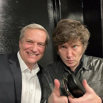 El presidente Javier Milei junto