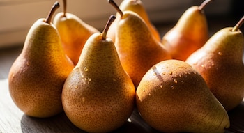 La receta de peras al