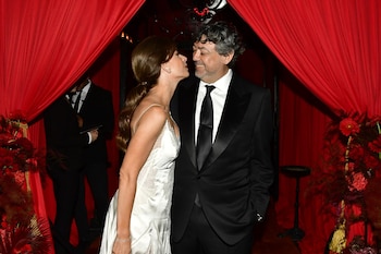 La pareja celebró su gran