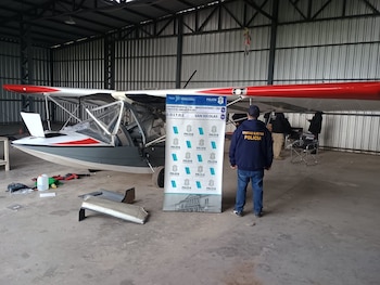 La avioneta presuntamente utilizada