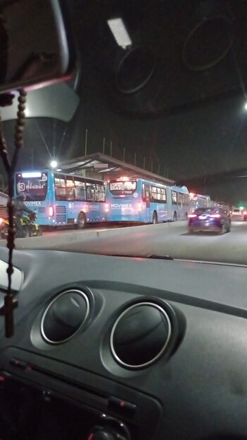 Mexibús detenido tras la balacera.