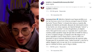 Juanse Quintero arremetió contra Johanna