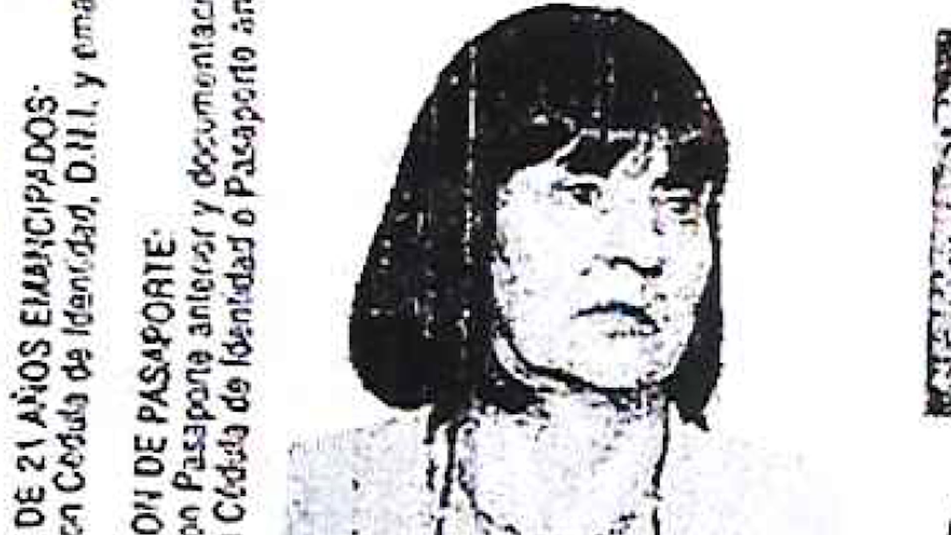 Iris Alba, en otra foto de sus documentos