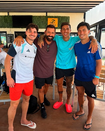 Los jugadores de la selección argentina que coincidieron en Ibiza