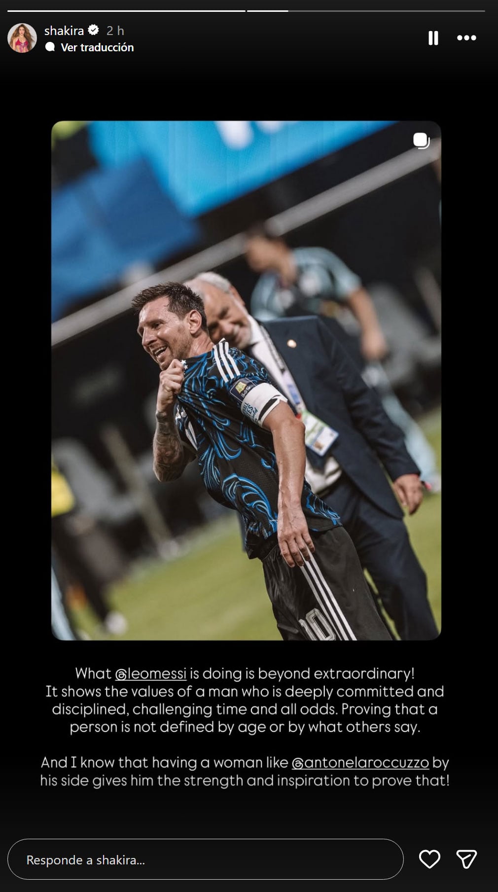 La emotiva carta de Shakira dedicada a Lionel Messi y Antonela Roccuzzo (@shakira)