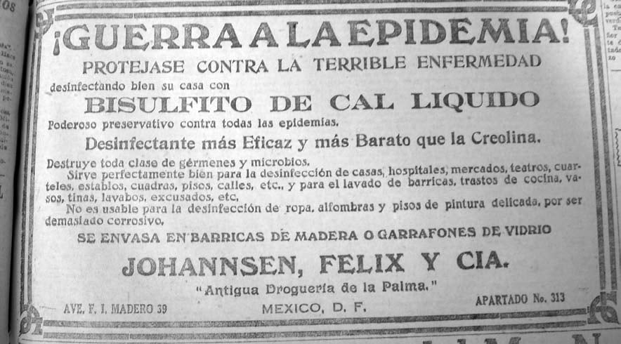 En todo el mundo se promocionaban productos que supuestamente ayudaban a combatir la peligrosa enfermedad. (Foto: Archivo hemerográfico / El Demócrata 1918)
