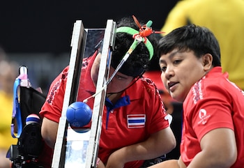 Boccia en los Juegos Paralímpicos de París 2024. (REUTERS/Jennifer Lorenzini)