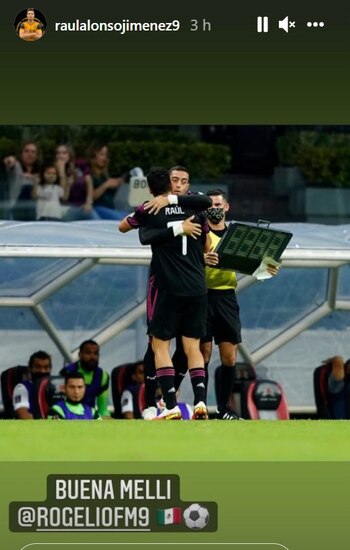 Mensaje de Raúl Jiménez a