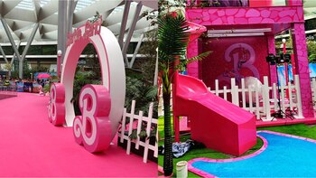 Barbie Pink Carpet (Twitter/@DIORAKOTA)