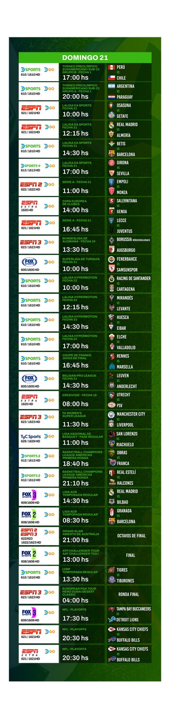 Agenda deportiva