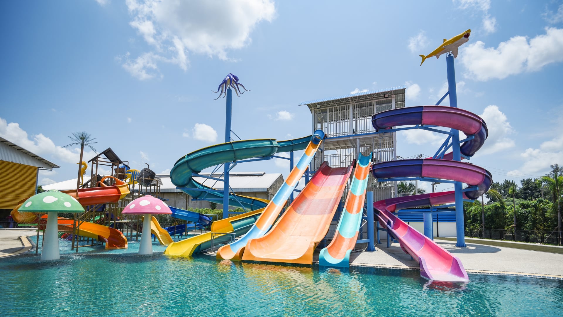 El parque de atracciones cuenta con toboganes de agua, recorridos con donuts y una piscina de olas. (Imagen Ilustrativa de Infobae/Canva)