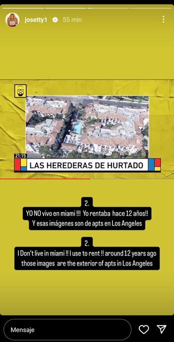 Josetty Hurtado tomaría acciones legales contra quienes hablan de sus lujos.