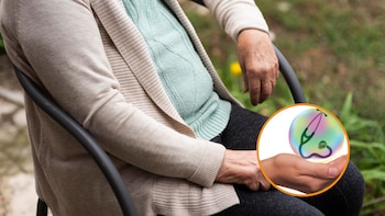 Una mujer con incapacidad permanente