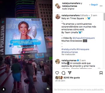 Nataly Umaña presumió en sus