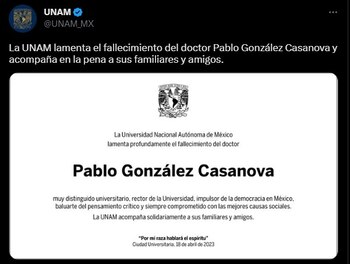 La UNAM confirmó la lamentable