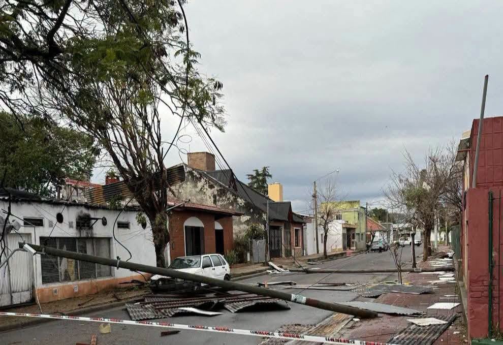 Concordia fue una de las localidades más afectadas por el fenómeno (Facebook: Tormentas de Zona Sur)