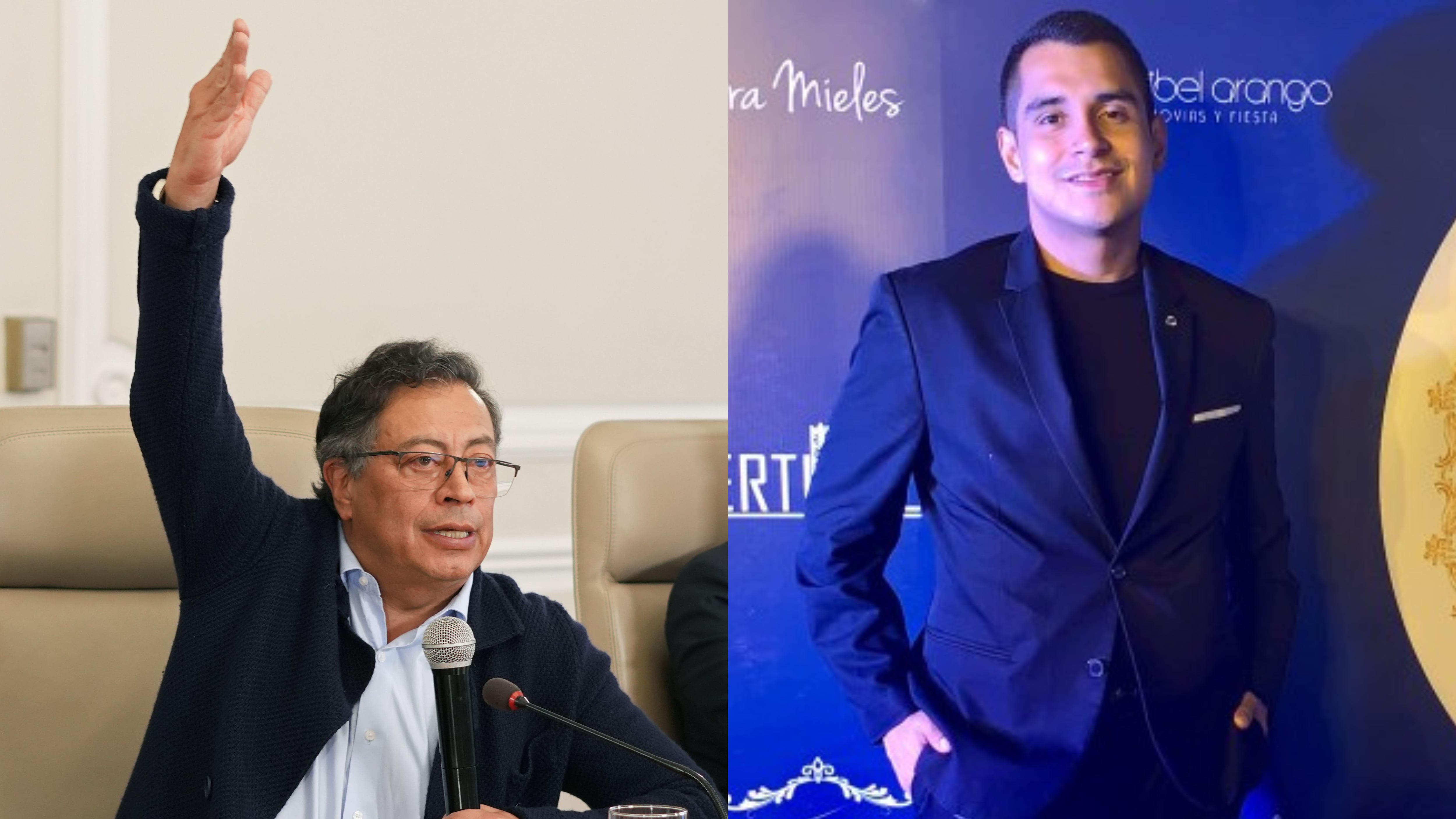 Las imágenes de abordaje y los chats entre César Valencia y la firma 2 Group SAS revelan cómo se coordinó el vuelo para la campaña presidencial de Petro - crédito montaje Infobae/César Valencia/LinkedIn/Presidencia