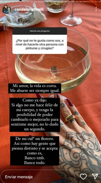 La contundente respuesta de Cande