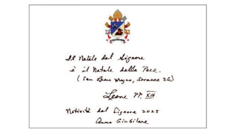 La tarjeta de felicitación del papa León XIV