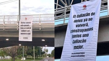 Mantas por la paz Culiacán