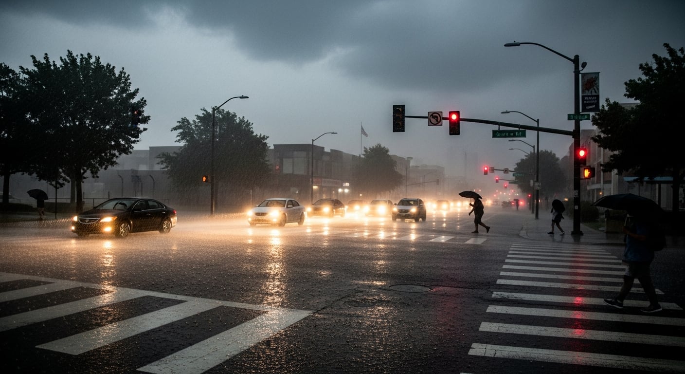 Automovilistas deben extremar precauciones, mantener distancia de frenado y evitar estacionar bajo árboles o carteles por riesgo de caída. (Imagen Ilustrativa Infobae)