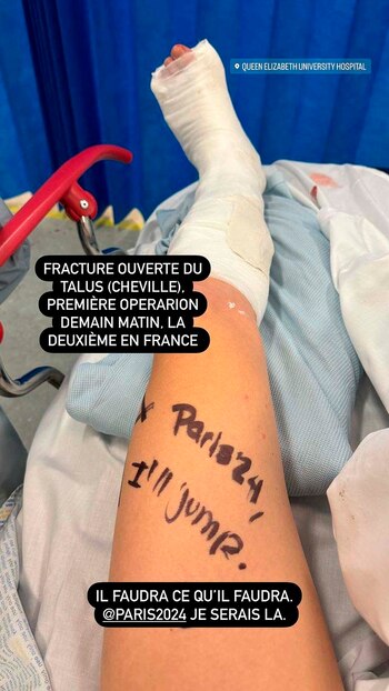 Impactante lesion de Margot Chevrier