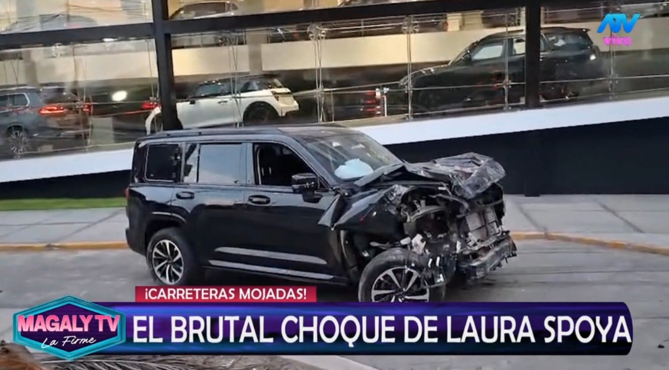 “Estoy viva, pero jodida de la columna”: Laura Spoya cuenta cómo ocurrió el choque. ATV / Magaly TV La Firme.