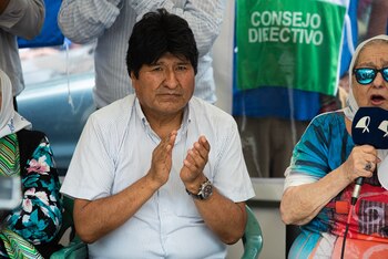 Evo Morales participó este jueves