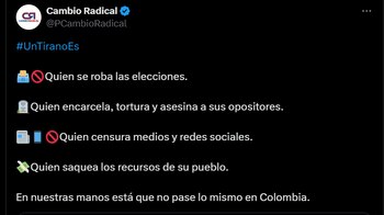 Cambio Radical sobre Nicolás Maduro y Gustavo Petro - crédito @PCambioRadical/X