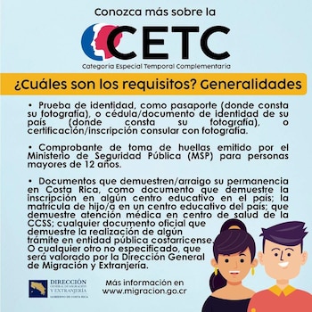 Los solicitantes de la CETC deberán presentar certificación de nacimiento apostillada, legalizada y autenticada, o una declaración jurada habilitada para ese fin. (Imagen: Dirección General de Migración y Extranjería)