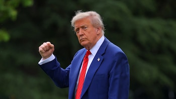 U.S. President Donald Trump departs