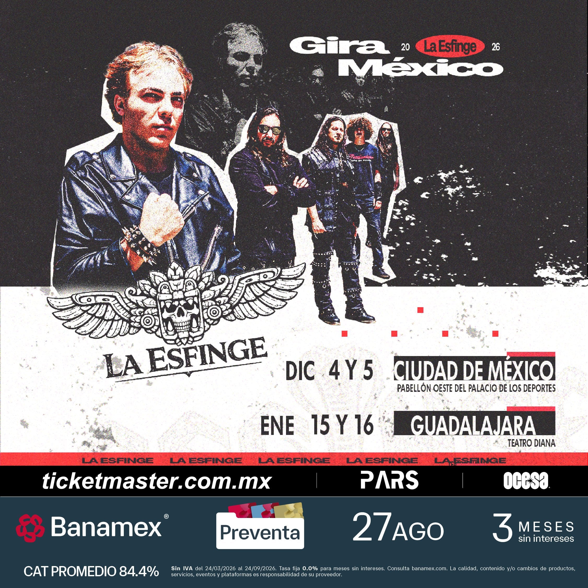 Doce años después de su debut en el Vive Latino, La Esfinge de Cristian Castro vuelve a los escenarios con una gira por Ciudad de México, Monterrey y Guadalajara, y prepara La Serpiente Emplumada, su producción más ambiciosa hasta la fecha. (Ocesa)
