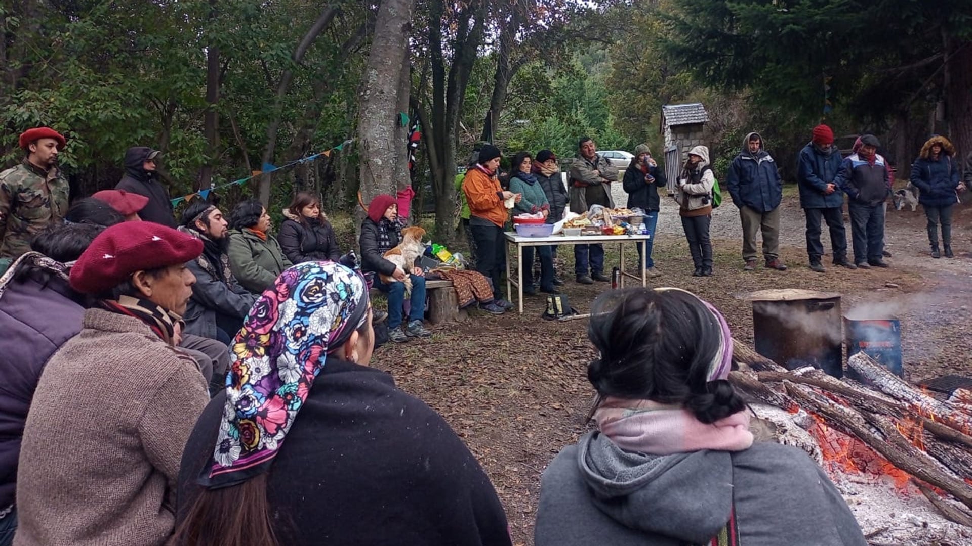 La comunidad mapuche permanece en la propiedad
