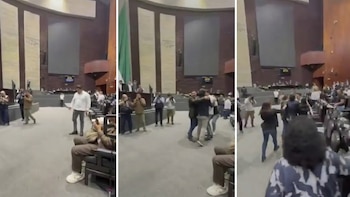 Empujones y pleito en el Congreso: diputado de Morena arremete contra priista en plena sesión extraordinaria