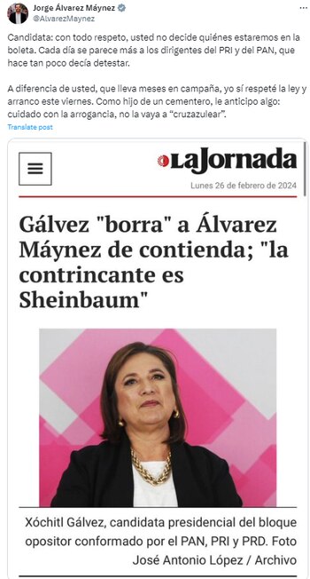 El aspirante a la presidencia